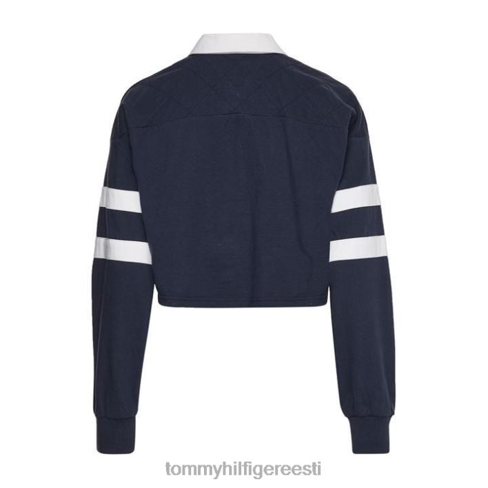college crop polosärk RJV6220629 twilightt navy c87 Tommy Hilfiger