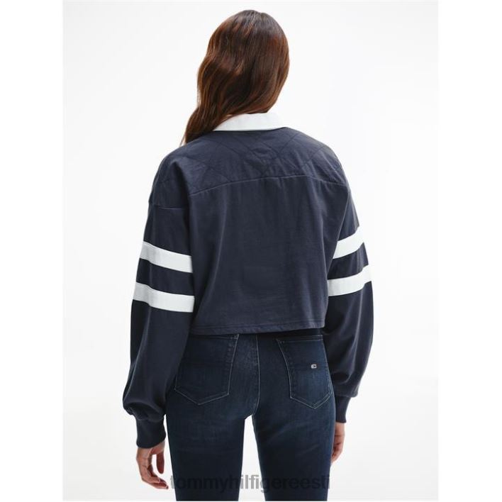 college crop polosärk RJV6220629 twilightt navy c87 Tommy Hilfiger