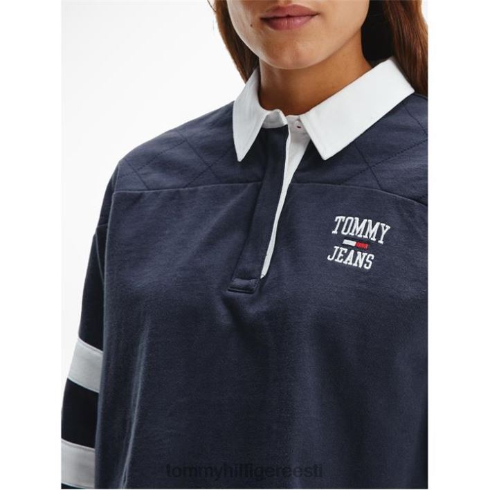 college crop polosärk RJV6220629 twilightt navy c87 Tommy Hilfiger