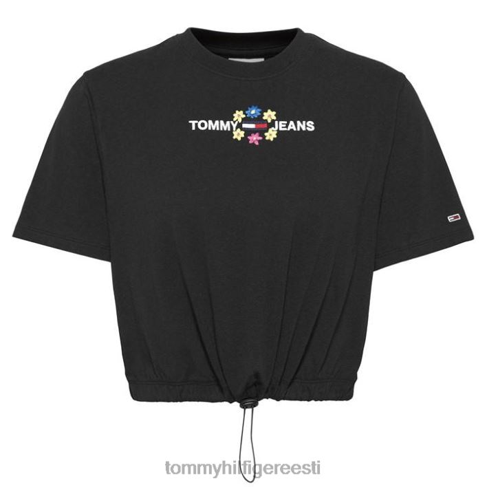 crop lilleline T-särk RJV6220615 must Tommy Hilfiger