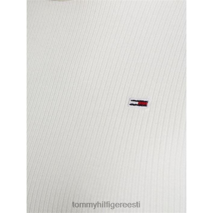 crop rib ees sõlme tee RJV6220566 ekru Tommy Hilfiger