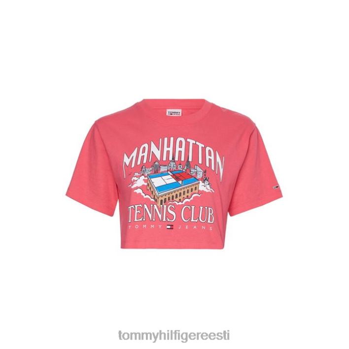 crop tennise t-särk RJV6220570 roosa thw Tommy Hilfiger