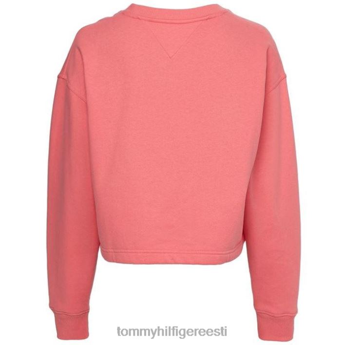 crop tommy signature crew kampsun RJV6220634 aed roos Tommy Hilfiger