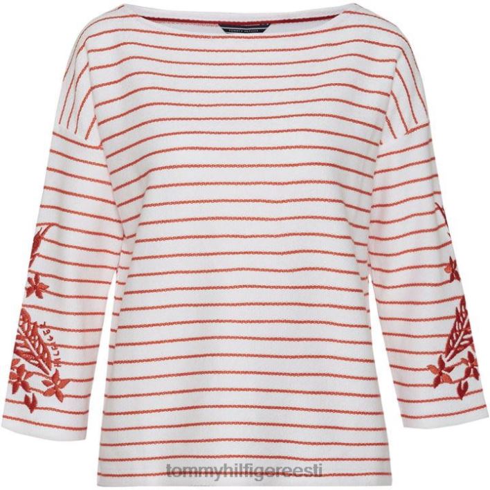 dadiva paadikaelusega dressipluus RJV6220734 valge ja tumesinine Tommy Hilfiger