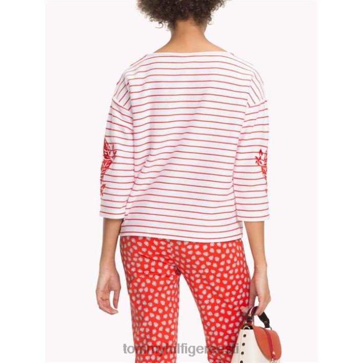 dadiva paadikaelusega dressipluus RJV6220734 valge ja tumesinine Tommy Hilfiger