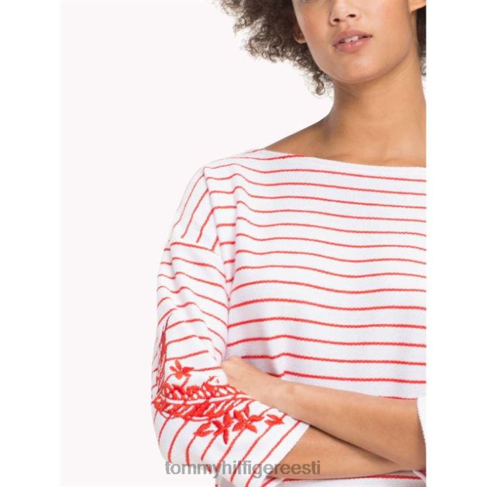 dadiva paadikaelusega dressipluus RJV6220734 valge ja tumesinine Tommy Hilfiger