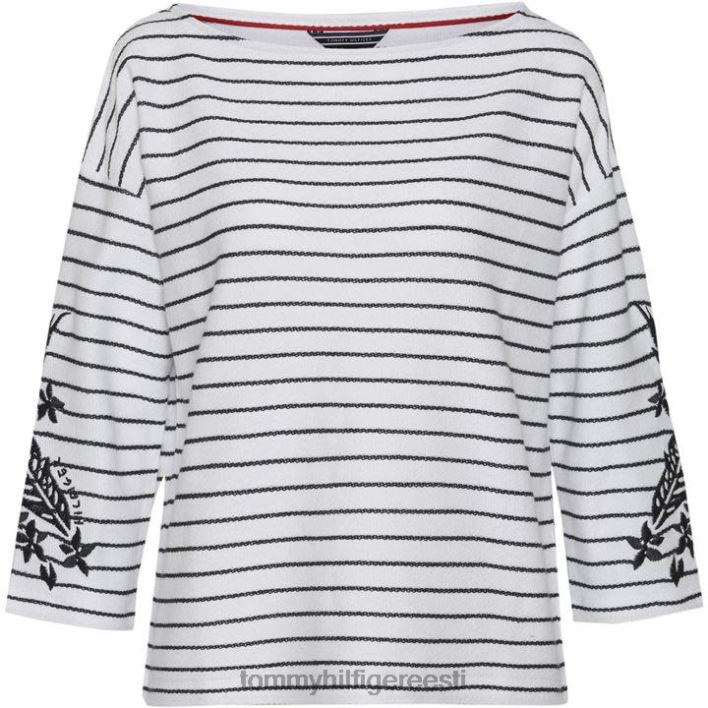 dadiva paadikaelusega dressipluus RJV6220734 valge ja tumesinine Tommy Hilfiger