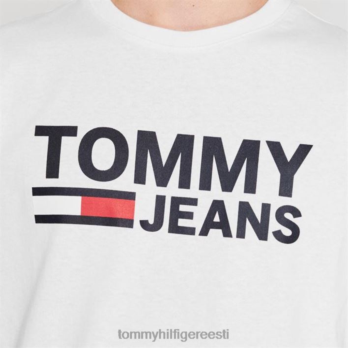 ettevõtte logoga tee RJV6220342 klassikaline valge Tommy Hilfiger