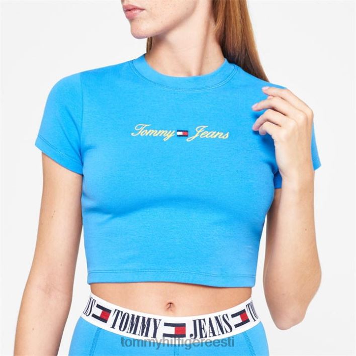 happepesuga lineaarne logoga T-särk RJV6220110 aqua c4p Tommy Hilfiger