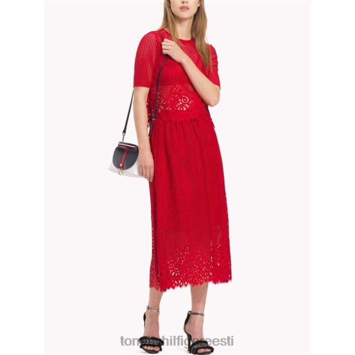 helena laserlõikega midiseelik RJV6220743 kirss Tommy Hilfiger
