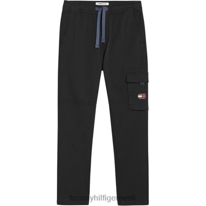 isa Dobby cargo püksid RJV6219861 mustad voodid Tommy Hilfiger