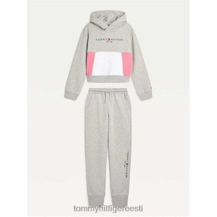 juunioride tüdrukute jooksukomplekt RJV6220569 hall/roosa p01 Tommy Hilfiger