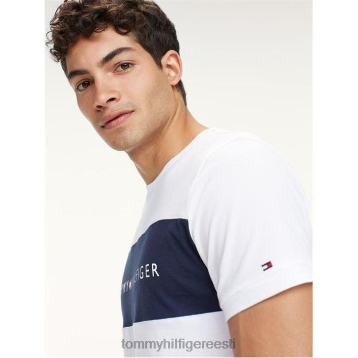 kaelusega lühikeste varrukatega T-särk RJV6219953 valge Tommy Hilfiger