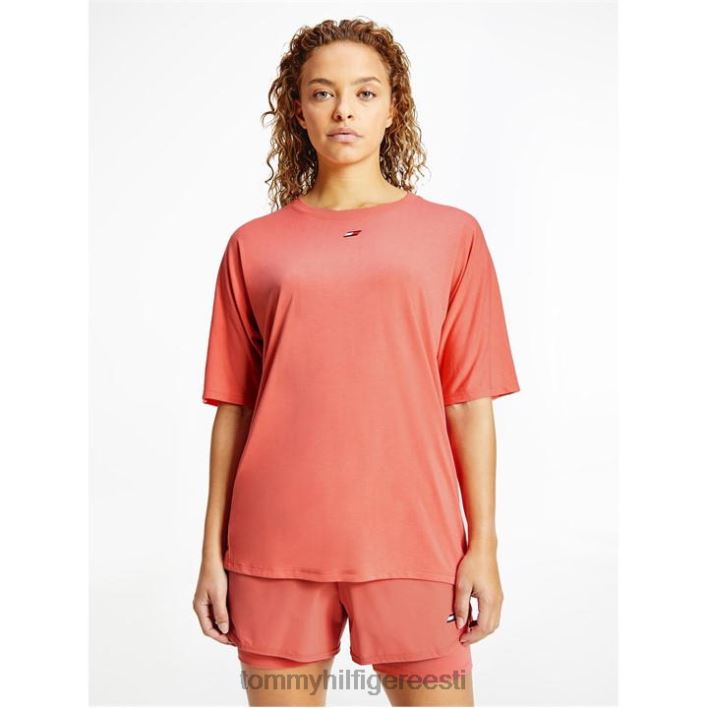 lõdvestunud crewneck T-särk RJV6220971 kristallkorall Tommy Hilfiger