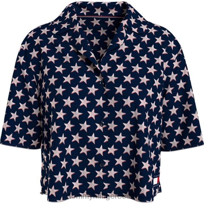 lühikeste varrukatega pidžaamasärk RJV6220567 nihketäht Tommy Hilfiger