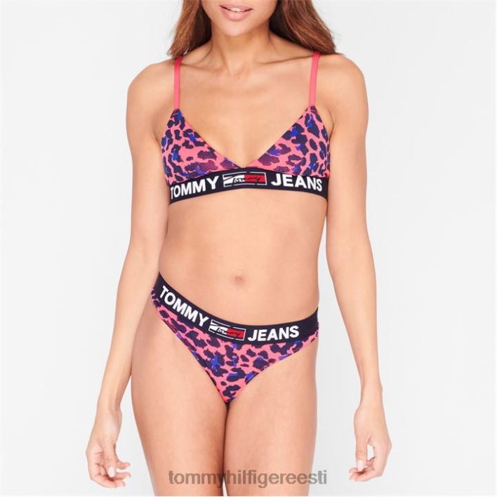 leopardkolmnurga bralette RJV6220656 punane leopard Tommy Hilfiger