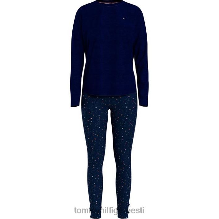 lillemustriga retuuside pidžaamakomplekt RJV6220034 merevägi/hajutus Tommy Hilfiger
