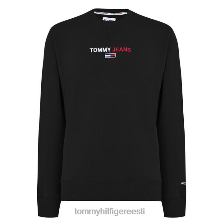 lineaarse logoga kampsun RJV6219503 mustad voodid Tommy Hilfiger