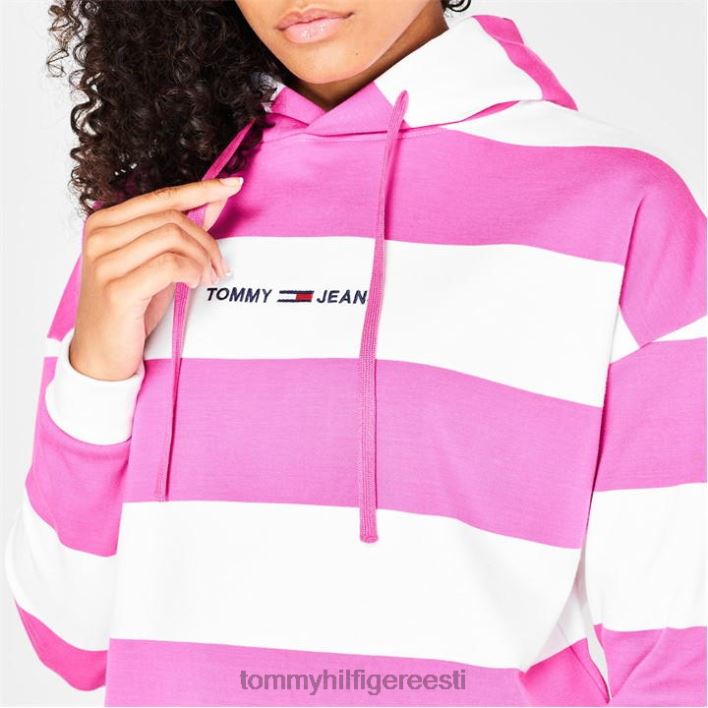 lineaarse triibuga kapuuts RJV6220428 elav fuksia Tommy Hilfiger