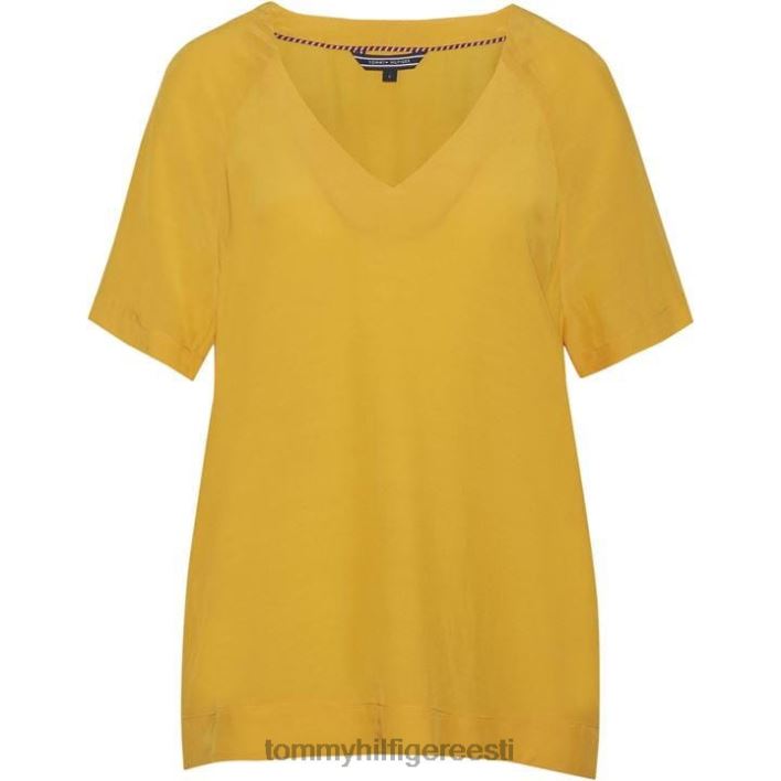 marie lühikeste varrukatega topp RJV6220731 sinep Tommy Hilfiger