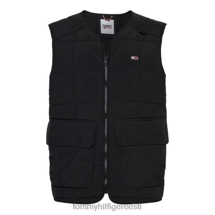 meeste kerge tepitud vest RJV6220055 mustad voodid Tommy Hilfiger
