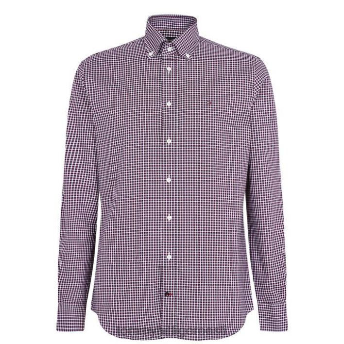 nööbitav ruuduline särk RJV6219519 rd/merevägi/valge 0k0 Tommy Hilfiger