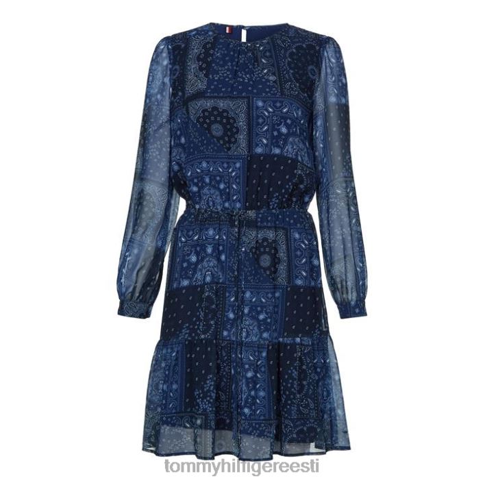 paisley midi flare kleit ss RJV6219732 lapitöö 0gy Tommy Hilfiger