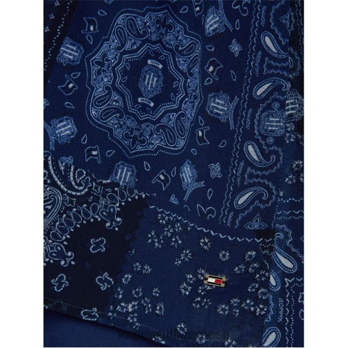 paisley midi flare kleit ss RJV6219732 lapitöö 0gy Tommy Hilfiger