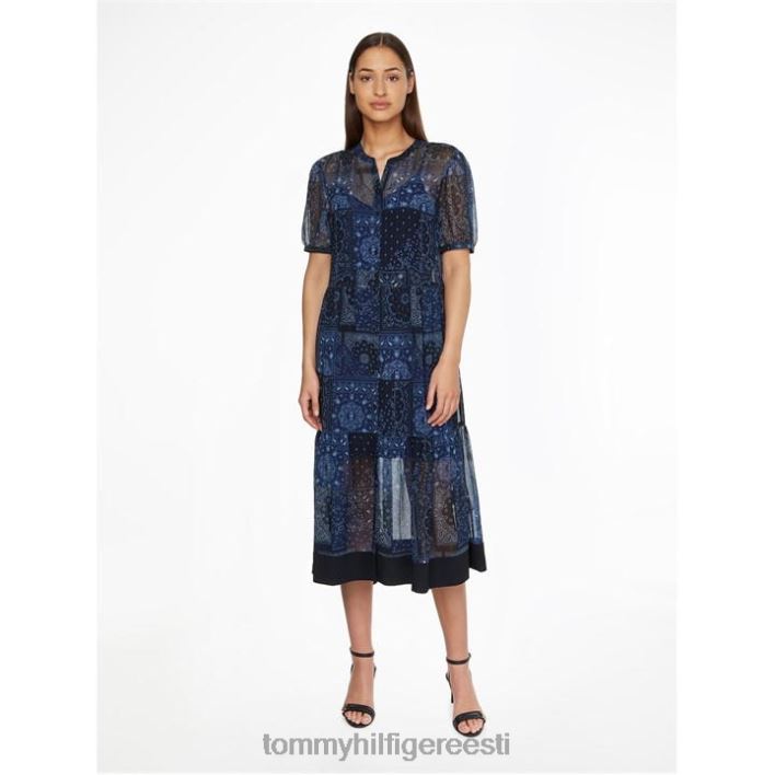 paisley põlvkleit brac slv RJV6219655 lapitöö 0gy Tommy Hilfiger