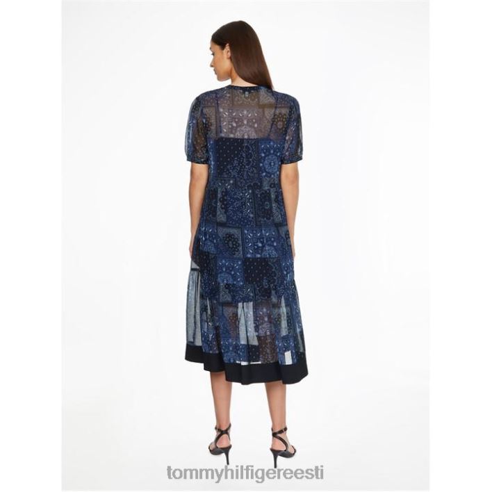 paisley põlvkleit brac slv RJV6219655 lapitöö 0gy Tommy Hilfiger