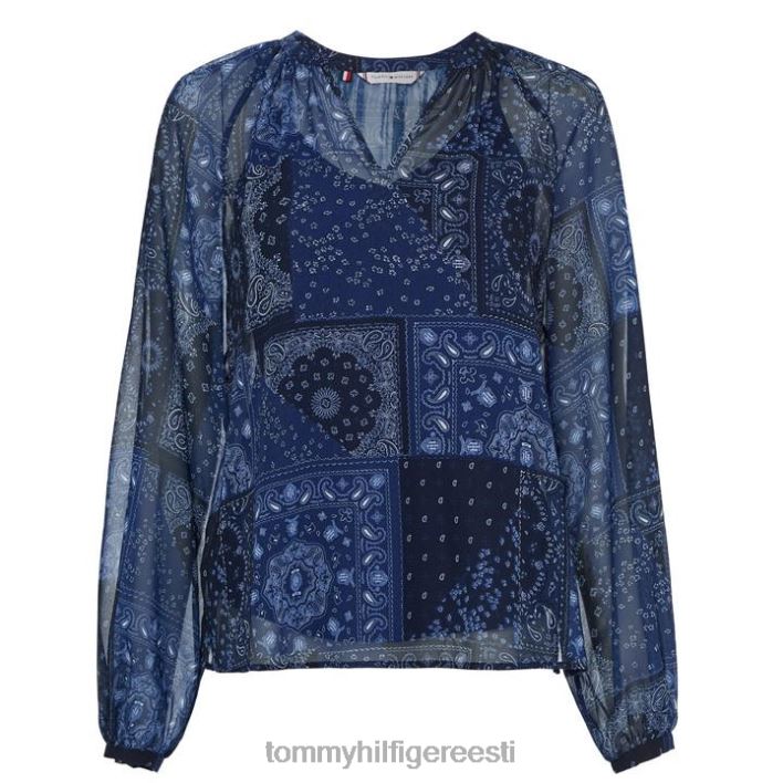 paisley v-nk pluus brac slv RJV6219921 lapitöö 0gy Tommy Hilfiger