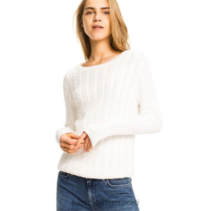 pascalino kaabliga kampsun RJV6219718 valge Tommy Hilfiger