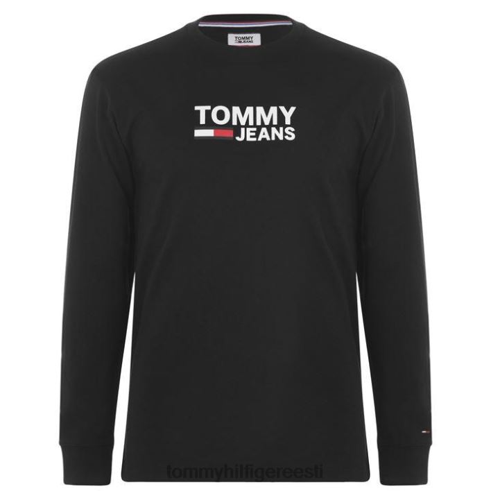 pikkade varrukatega t-särk RJV6219881 tommy must Tommy Hilfiger
