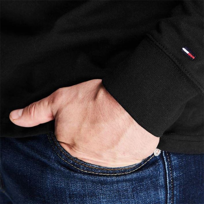 pikkade varrukatega t-särk RJV6219881 tommy must Tommy Hilfiger