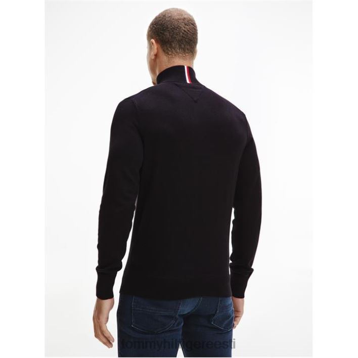 pima pool lukuga džemper RJV6219980 mustad voodid Tommy Hilfiger
