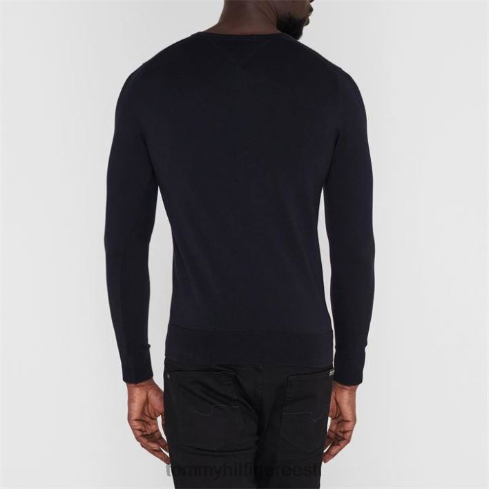 puuvillane v kaelusega kampsun RJV6220039 merevägi 403 Tommy Hilfiger