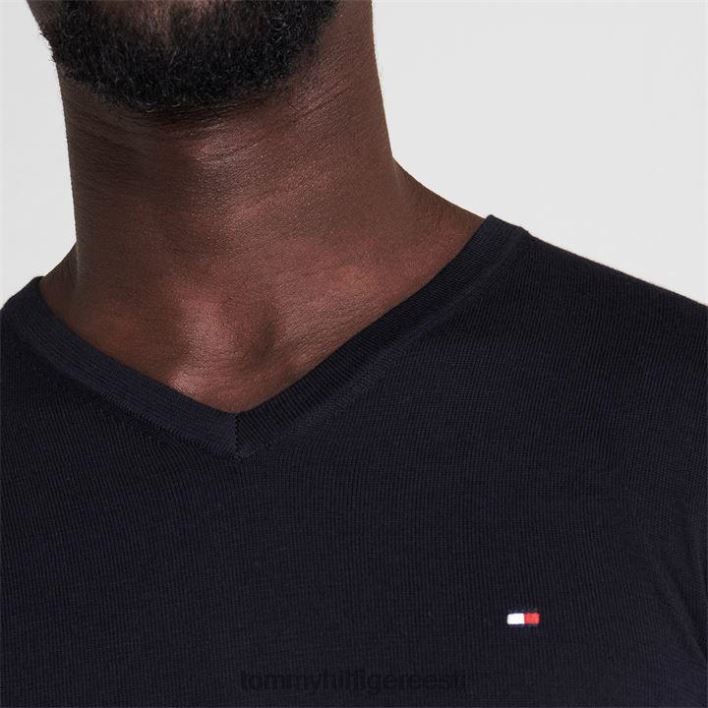 puuvillane v kaelusega kampsun RJV6220039 merevägi 403 Tommy Hilfiger