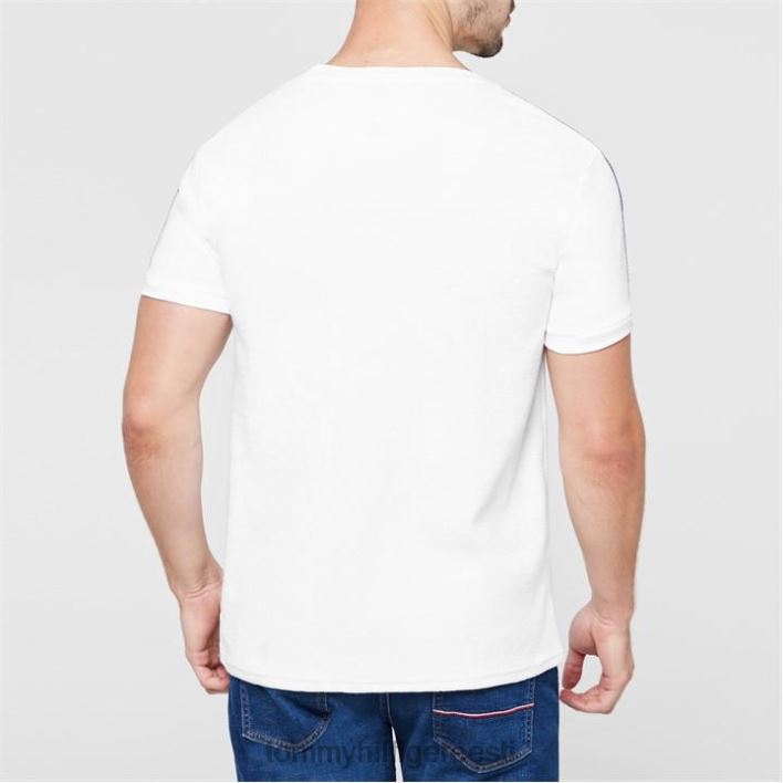 rätikuga t-särk RJV6220687 valge Tommy Hilfiger