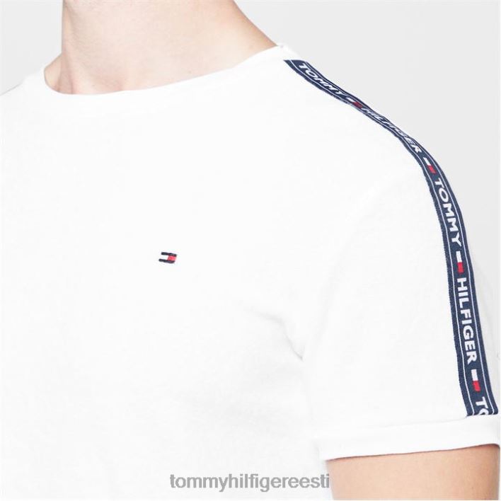 rätikuga t-särk RJV6220687 valge Tommy Hilfiger