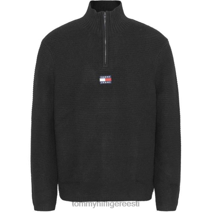 rinnamärgiga poollukuga kampsun RJV6220112 mustad voodid Tommy Hilfiger