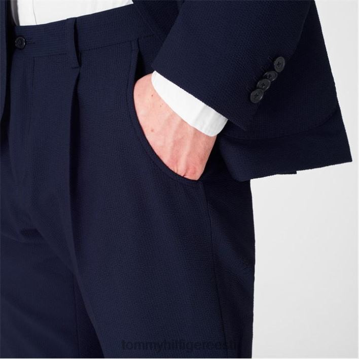 seersicker püksid RJV6220030 merevägi Tommy Hilfiger