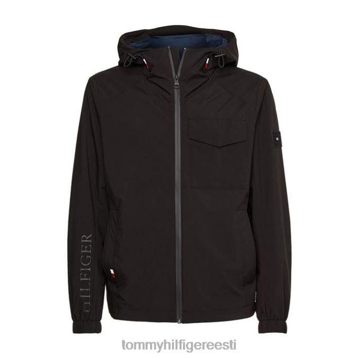 tehniline kapuutsiga jope RJV6219640 mustad voodid Tommy Hilfiger