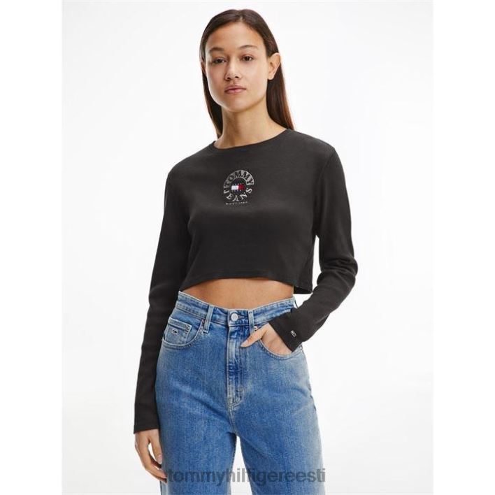 tikitud viljaringi T-särk RJV6220393 must Tommy Hilfiger