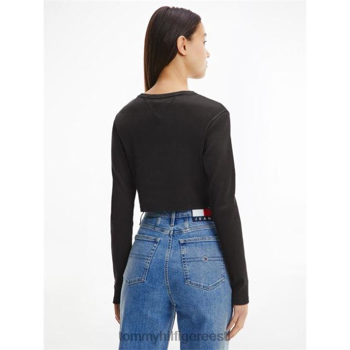 tikitud viljaringi T-särk RJV6220393 must Tommy Hilfiger