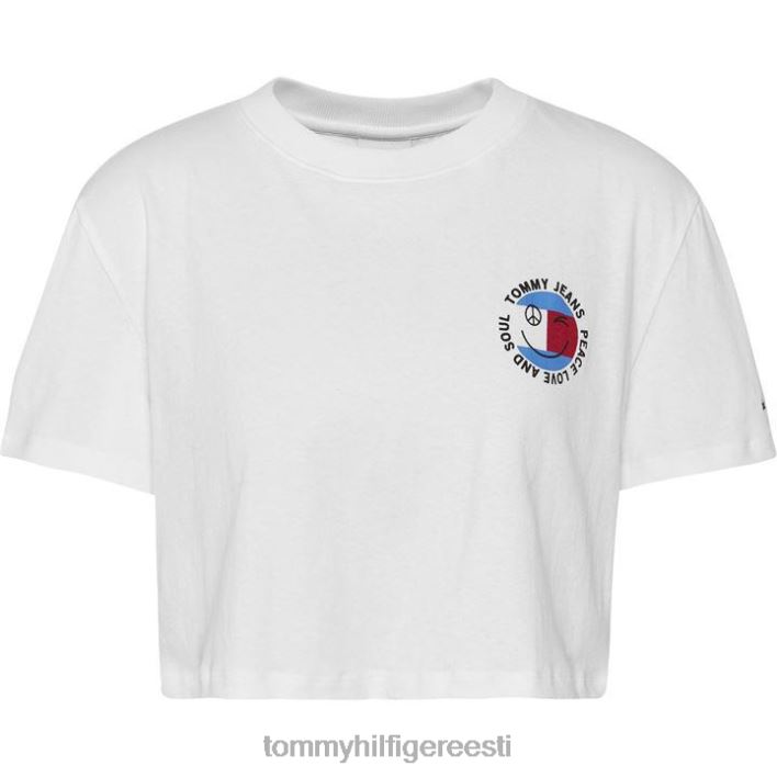 tommy Jeans crop smiley T-särk RJV6220502 valge Tommy Hilfiger