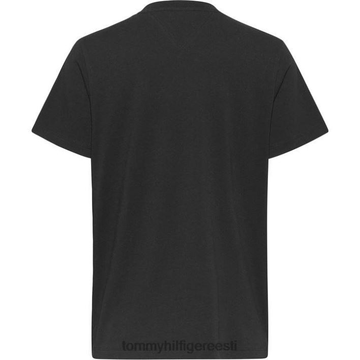 tommy signatuuriga T-särk RJV6220326 mustad voodid Tommy Hilfiger