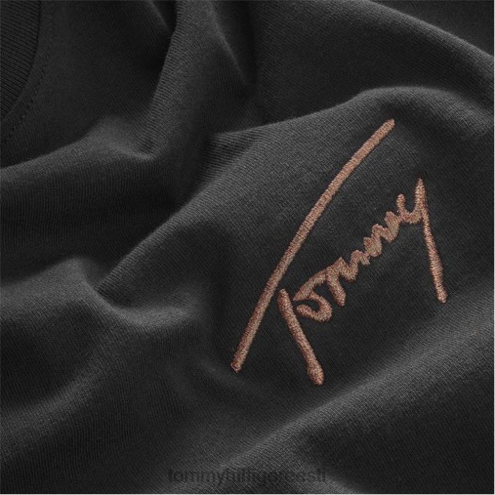 tommy signatuuriga T-särk RJV6220326 mustad voodid Tommy Hilfiger