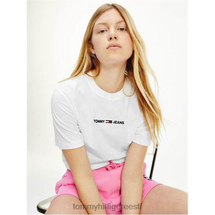 tommy teksade lineaarne logoga T-särk RJV6220517 valge ybr Tommy Hilfiger