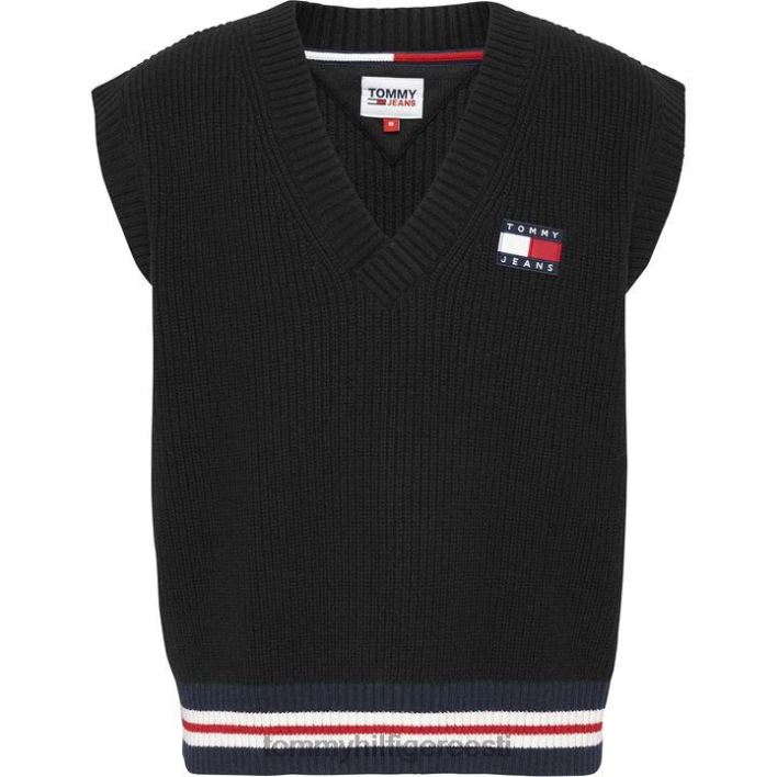 tommy villane kampsun vest meeste RJV6219768 bds blackhtr Tommy Hilfiger