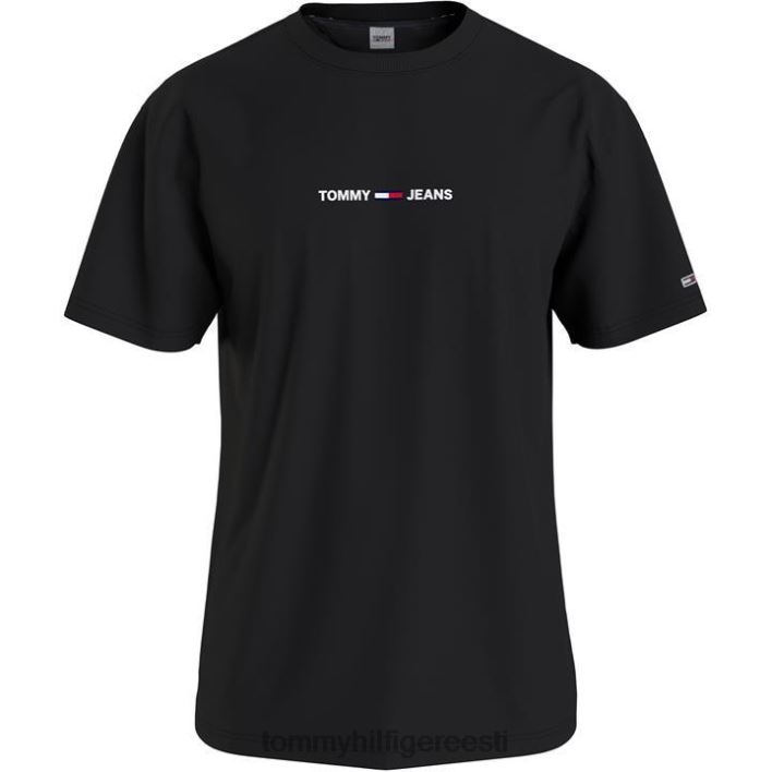 väike tekstiga T-särk RJV6220504 must Tommy Hilfiger